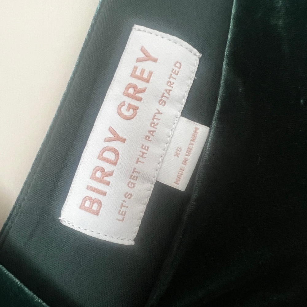 Birdy Grey Emerald Maxi Gown With Slit And Flutter Sleeves View 2